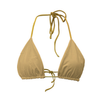Top Triangle réversible doré pailleté / beige