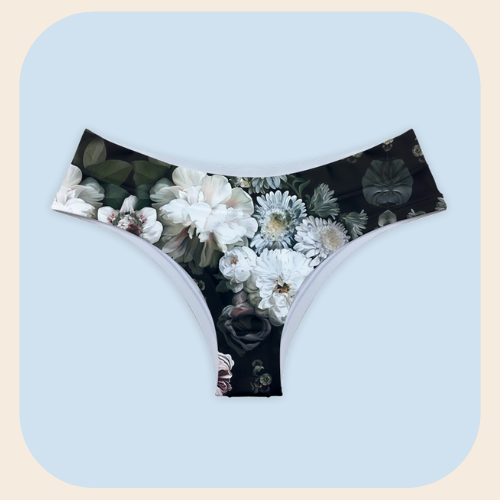 Tanga Fleur Blanche